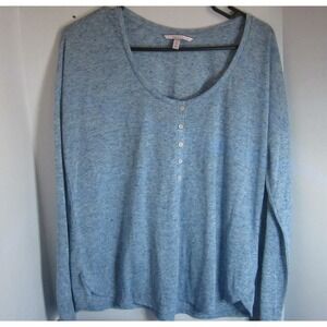 WOMENS VICTORIA'S SECRET BLUE BUTTON LONG SLEEVE SHIRT GENTLY WORN SIZE S/P